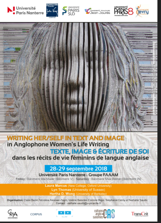 Conference September 2018 Writing her/self in text and image in Anglophone women’s life writing